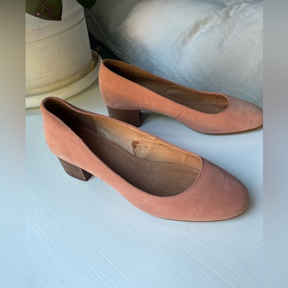 Madewell pink suede kitten heels - Picture 1 of 4